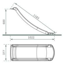 Blue slide, 118 cm