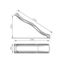 Tumedat rohelist värvi liumägi, 220 cm