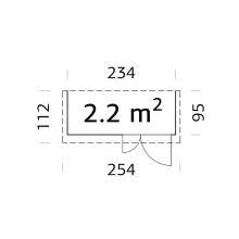 Koka šķūnītis „Lapsa“ 2,2 m2