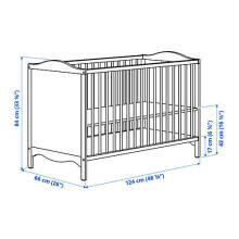 Made in Sweden Smagora Art.504.612.30  Деревянная детская кроватка 120x60см