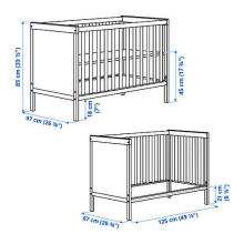 Made in Sweden Sundvik Art.295.060.99 Bērnu koka mebēļu komplekts gulta+pārtinamais galds