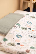 2 PIECE BEDDING HEDGEHOGS EMERALD 100X135 CM