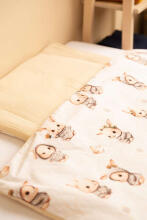 2 PIECE BEDDING BEIGE BUNNIES 100X135 CM