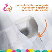 WuCetki Disposable paper toilet seat pads with comfortable XXL edges for children and adults 3 pcs.