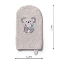 347/09 Bamboo baby wash mitt NATURAL BAMBOO GREY