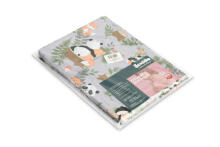 MUSLIN WRAP PANDA AND FOX 120X120 CM