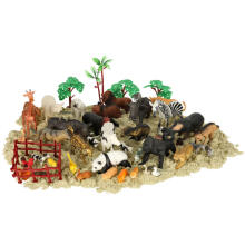 Ikonka Art.KX3501_2 Figures zoo animals set of 59 el.