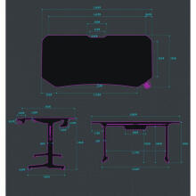 Datorspēļu galds Ultradesk Frag XXL Black