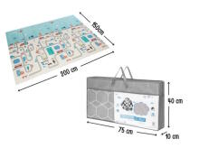 Saliekams izglītojošs paklājiņš CITY 150x200 cm BL122