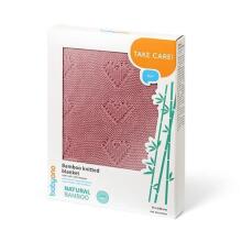 1478/01 BAMBOO KNITTED BLANKET PINK