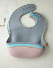 Little Eater Art.bib05 Light Blue Silicone bib