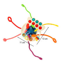 Ikonka Art.KX3609_1 Sensory toy string beads colour blue