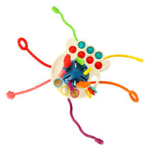 Ikonka Art.KX3609_1 Sensory toy string beads colour blue