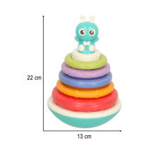 Ikonka Art.KX3595_1 Sensory toy pyramid tower balance the sky