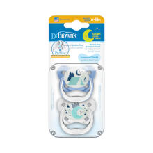 PV22008 PreVent Glow in the Dark BUTTERFLY SHIELD Pacifier - Stage 1, Assorted, 2-Pack