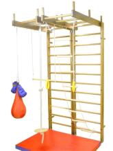 Climbing Rack Art.R7U Col.001 Wooden Climbing Wall Set 120x67x10cm