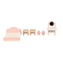 Ikonka Art.KX3437 Dolls' house furniture wooden pink