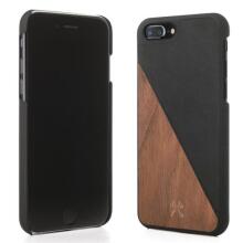 Woodcessories EcoSplit Wooden+Leather iPhone 7+ / 8+  Walnut/black eco249