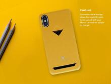 VixFox Card Slot Back Shell for Iphone X/XS mustard yellow