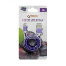 Sbox USB->Micro USB M/M 1m USB-10315U plum purple