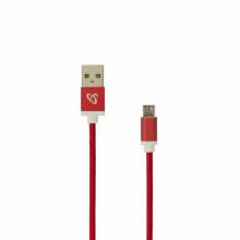 Sbox USB->Micro USB M/M 1.5m USB-10315R red