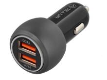 Tellur Dual USB Car Charger With QC 3.0, 6A black