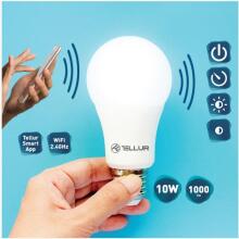 Tellur WiFi Smart Bulb E27, 10W White/Warm, Dimmer