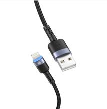 Tellur Data cable USB to Lightning LED, Nylon Braided, 1.2m black