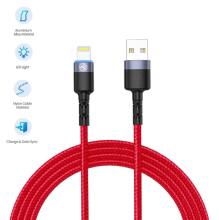 Tellur Data Cable USB to Lightning with LED Light 3A 1.2m Red