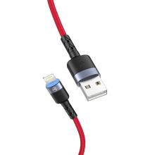 Tellur Data Cable USB to Lightning with LED Light 3A 1.2m Red