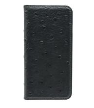 Tellur Book case Ostrich Genuine Leather for iPhone 7 black