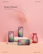 iKins case for Samsung Galaxy S21+ water flower black