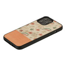 MAN&WOOD case for iPhone 12/12 Pro pink flower black