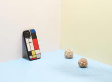 MAN&WOOD case for iPhone 12/12 Pro mondrian wood black