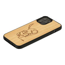 MAN&WOOD case for iPhone 12/12 Pro cat with red fish