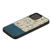 MAN&WOOD case for iPhone 12 Pro Max blue flower black