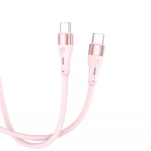 Tellur Silicone Type-C to Type-C Cable PD60W 1m Pink