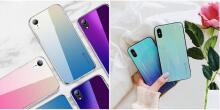 Evelatus Gradient Glass Case 1 for Samsung A7 2018 Mild Melon