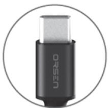 Orsen S9C USB A and Type C 2.1A 1m black