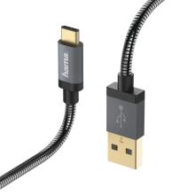 Hama 00173636 Metal Charging/Data Cable, USB Type-C 1.5m anthracite