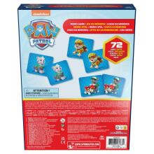 SPINMASTER GAMES atmiņas spēle Paw Patrol, 72 kārtis, 6066834