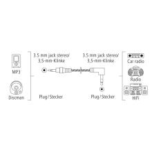 Hama 00205114 Flexi-Slim Spiral Cable, 3.5mm 90 Jack Plug - Plug Stereo 1.5m