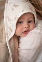 Little Dutch Hooded Towel  Art.TE50603023 Baby Bunny   Детское Полотенце после купания с капюшоном 75x75см