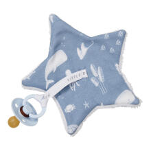 Little Dutch  Pacifier Cloth Art.TE20220640 Ocean Blue Клипса для детской пустышки из натурального хлопка