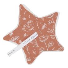 Little Dutch  Pacifier Cloth Art.TE20221061 Flower Rust Клипса для детской пустышки из натурального хлопка