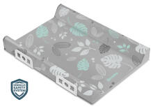 Stiffened Changing Pad with Safety System 70 CM - FLORAL GREY