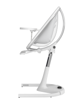 Mima Moon Art.H104RH-CL-W-SH101-SV White/Silver Baby hight chair with seat pad 2in1