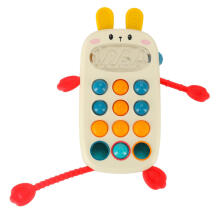 Ikonka Art.KX3606 Montessori sensory toy for babies telephone with buttons human