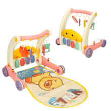 Ikonka Art.KX3612 Educational baby mat 2in1 duck with piano + pusher