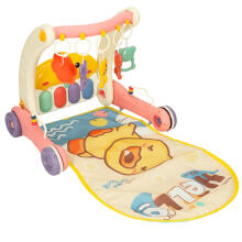 Ikonka Art.KX3612 Educational baby mat 2in1 duck with piano + pusher